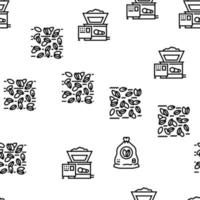 beer production brewery factory vector seamless pattern