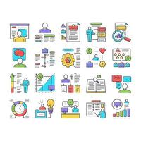 About Me Presentation Collection Icons Set Vector