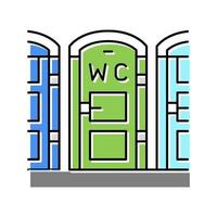 public bio toilet color icon vector illustration
