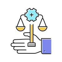 assistance in compliance with regulatory requirements color icon vector illustration