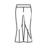 bell bottoms pantalones ropa línea icono vector ilustración