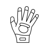 glove for gardening line icon vector illustration