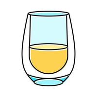 champagne wine glass color icon vector illustration