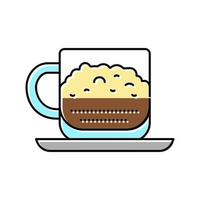 macchiato coffee color icon vector illustration