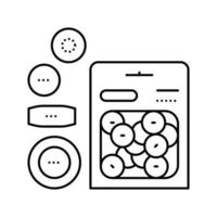 button set line icon vector illustration