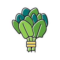 bunch spinach color icon vector illustration