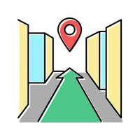 3d navigation system color icon vector illustration