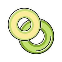 ring slice avocado cut color icon vector illustration