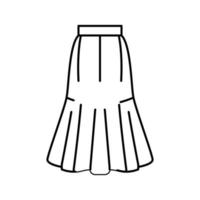 godet gored skirt line icon vector illustration