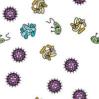 bacteria virus bacterium cell vector seamless pattern