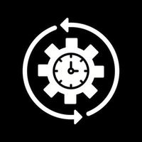 girar el icono de vector de tiempo