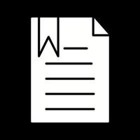 Unique Bookmarked Document Vector Icon