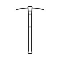 pick axe weapon line icon vector illustration