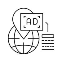 location advertising line icon vector illustration