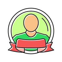 member registration color icon vector illustration