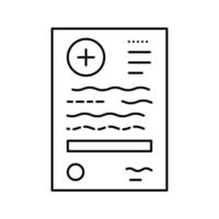 medical report line icon vector illustration