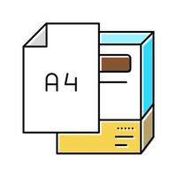 a4 paper format color icon vector illustration