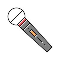 microphone electronic device for singing song color icon vector illustration