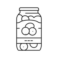 seaming olive in bottle line icon vector illustration