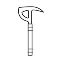 crash axe tool line icon vector illustration