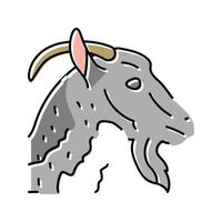 goat animal zoo color icon vector illustration