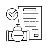 contract pipeline construction service line icon vector illustration