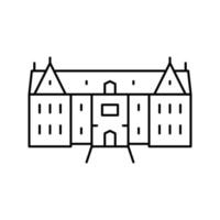 mansion house line icon vector illustration