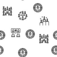 Chess Smart Strategy Game Figure vector seamless pattern