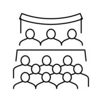 conference forum line icon vector illustration