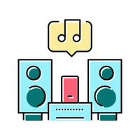 music leisure color icon vector illustration