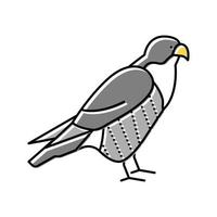 falcon bird color icon vector illustration