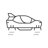 flying car line icon vector illustration