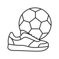 jugar fútbol fútbol hombres ocio línea icono vector ilustración