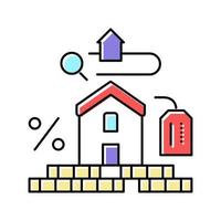 ilustración de vector de icono de color de impuestos inmobiliarios