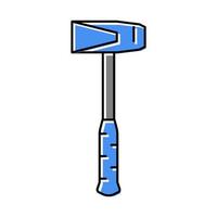 splitting maul hammer tool color icon vector illustration