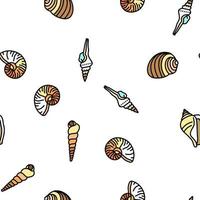 sea shell beach summer ocean vector seamless pattern