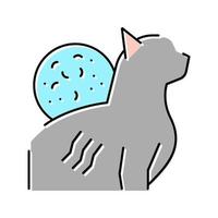 gato arañazo enfermedad color icono vector ilustración
