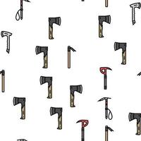 axe ax hatchet wood weapon vector seamless pattern