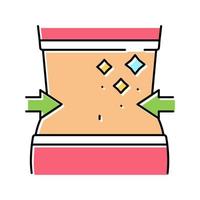 thin waist athlete color icon vector illustration