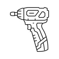 screwdriver construction line icon vector illustration