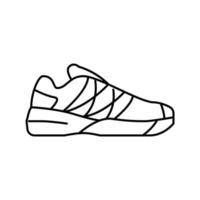 ilustración de vector de icono de línea de zapato de tenis de mujer