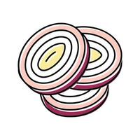 slice onion color icon vector illustration