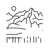 nature summer line icon vector illustration