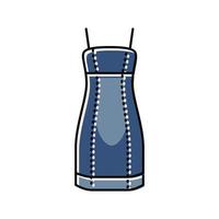 dress denim color icon vector illustration