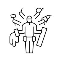 handyman business line icon vector illustration