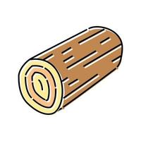 log wood timber color icon vector illustration