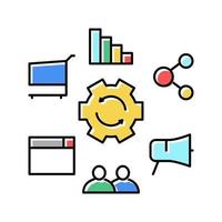 marketing model color icon vector illustration