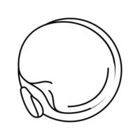 ilustración de vector de icono de línea de semilla de quinua