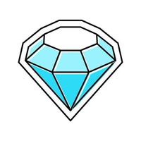 Ilustración de vector de icono de color de juego de ranura de diamante