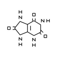 uric acid cause of gout line icon vector illustration